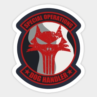 Special Operations Dog Handler (distressed) Sticker